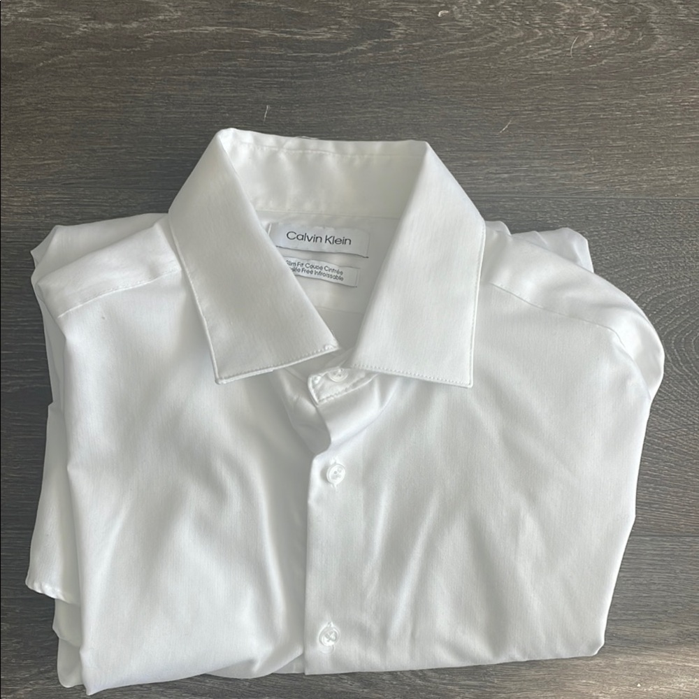 Calvin Klein Men's White Dress Shirt